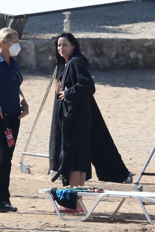 DAKOTA JOHNSON on the Set of The Lost Daughter in Greece 10/14/2020