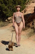DEMI ROSE in Swimsuit Out with Her Dog in Ibiza 09/24/2020