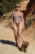 DEMI ROSE in Swimsuit Out with Her Dog in Ibiza 09/24/2020