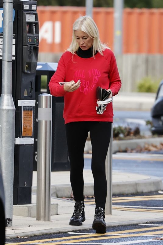 DENISE VAN OUTEN Arrives at Dancing on Ice Rehersal in Essex 10/15/2020