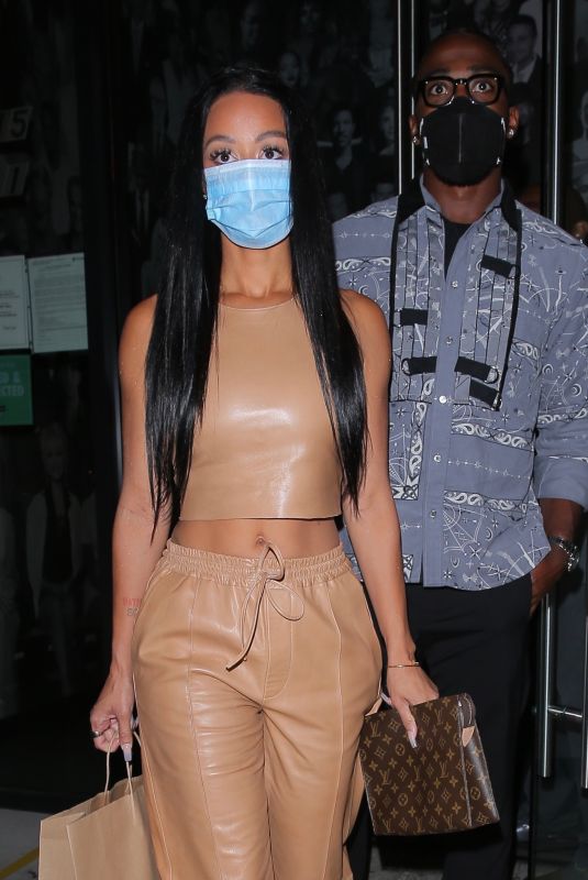 DRAYA MICHELE and Tyrod Taylor Out for Dinner in West Hollywood 10/24/2020