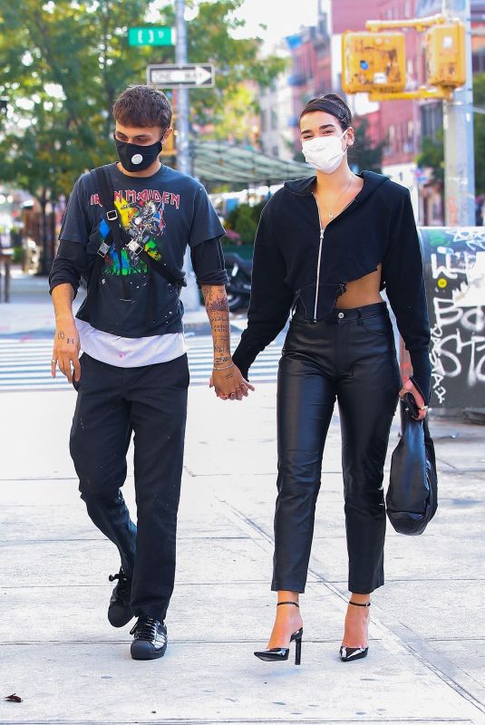 DUA LIPA and Anwar Hadid  Out in New York 10/09/2020