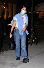 DUA LIPA Arrives at Gigi Hadid