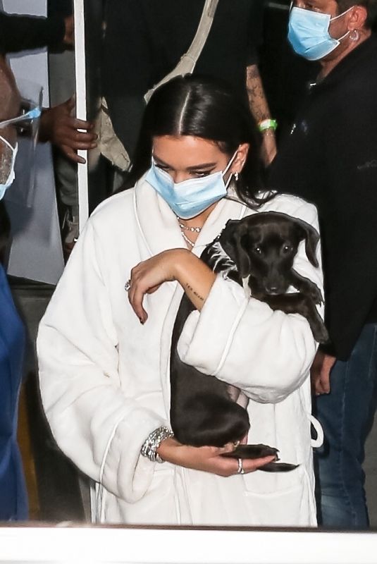 DUA LIPA Leaves the Set of Her New Music Video in New York 09/30/2020