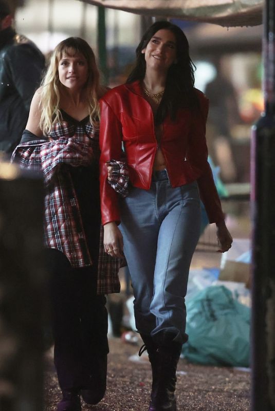 DUA LIPA on the Set of Her Latest Music Video in London 10/14/2020