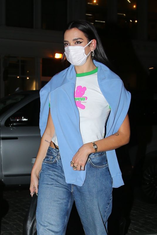 DUA LIPA Out for Dinner in New York 09/30/2020