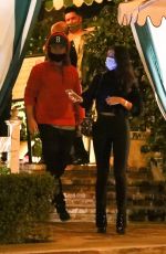EIZA GONZALEZ and Timothee Chalamet Out for Dinner in Los Angeles 10/27/2020