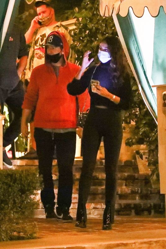 EIZA GONZALEZ and Timothee Chalamet Out for Dinner in Los Angeles 10/27/2020