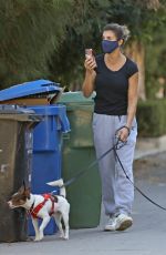 ELISABETTA CANALIS Out with Her Dogs in West Hollywood 10/14/2020