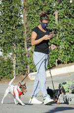 ELISABETTA CANALIS Out with Her Dogs in West Hollywood 10/14/2020