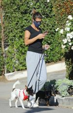 ELISABETTA CANALIS Out with Her Dogs in West Hollywood 10/14/2020