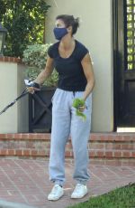 ELISABETTA CANALIS Out with Her Dogs in West Hollywood 10/14/2020