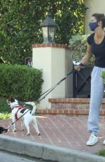 ELISABETTA CANALIS Out with Her Dogs in West Hollywood 10/14/2020