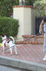 ELISABETTA CANALIS Out with Her Dogs in West Hollywood 10/14/2020