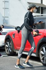 ELLA BALINSKA in Leggings Out in Los Angeles 10/08/2020