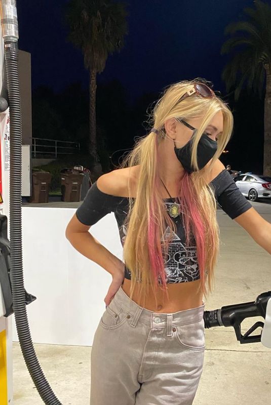 EMILY SKINNER at a Gas Station - Instagram photos 10/09/2020