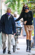 FAMKE JANSSEN Out with Her Bike in New York 10/17/2020