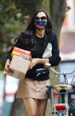 FAMKE JANSSEN Out with Her Bike in New York 10/17/2020