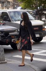 FAMKE JANSSEN Wearing a Mask Out in New York 10/07/2020