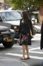 FAMKE JANSSEN Wearing a Mask Out in New York 10/07/2020