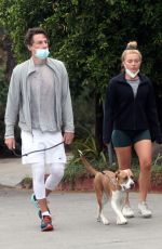 FLORENCE PUGH and Zach Braff Out with Their Dog in Los Angeles 10/23/2020