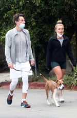 FLORENCE PUGH and Zach Braff Out with Their Dog in Los Angeles 10/23/2020