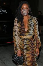 GABRIELLE UNION Out for Dinner in West Hollywood 10/17/2020