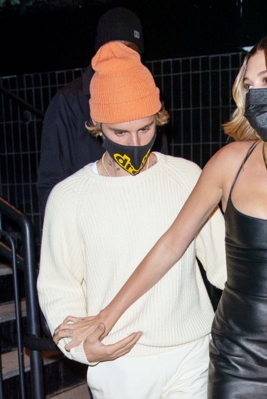 HAILEY and Justin BIEBER Leaves SNL at 30 Rock in New York 10/17/2020