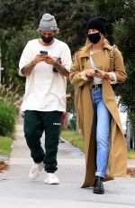 HAILEY and Justin BIEBER Out and About in Brentwood 10/22/2020