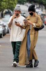 HAILEY and Justin BIEBER Out and About in Brentwood 10/22/2020