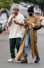 HAILEY and Justin BIEBER Out and About in Brentwood 10/22/2020
