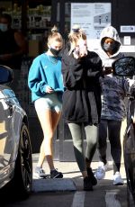 HAILEY BIEBER and JUSTINE SKYE Heading to a Gym in West Hollywood 10/14/2020
