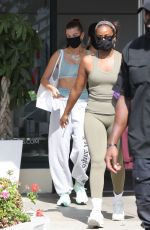 HAILEY BIEBER and JUSTINE SKYE Heading to Yoga Class in West Hollywood 10/07/2020