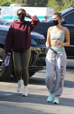 HAILEY BIEBER and JUSTINE SKYE Heading to Yoga Class in West Hollywood 10/07/2020
