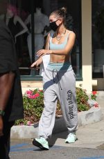 HAILEY BIEBER and JUSTINE SKYE Heading to Yoga Class in West Hollywood 10/07/2020