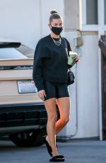 HAILEY BIEBER Arrives at a Nail Salon in Beverly Hills 10/12/2020