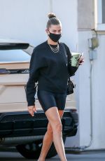 HAILEY BIEBER Arrives at a Nail Salon in Beverly Hills 10/12/2020