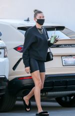 HAILEY BIEBER Arrives at a Nail Salon in Beverly Hills 10/12/2020