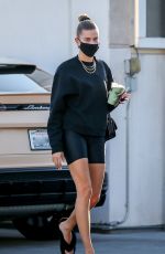 HAILEY BIEBER Arrives at a Nail Salon in Beverly Hills 10/12/2020