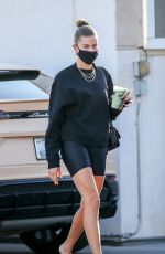 HAILEY BIEBER Arrives at a Nail Salon in Beverly Hills 10/12/2020