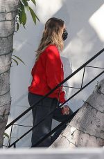 HAILEY BIEBER Arrives at a Salon in West Hollywood 10/01/2020