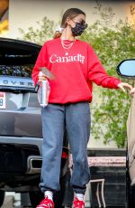 HAILEY BIEBER Arrives at a Salon in West Hollywood 10/01/2020