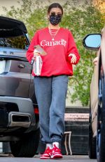 HAILEY BIEBER Arrives at a Salon in West Hollywood 10/01/2020