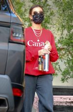 HAILEY BIEBER Arrives at a Salon in West Hollywood 10/01/2020
