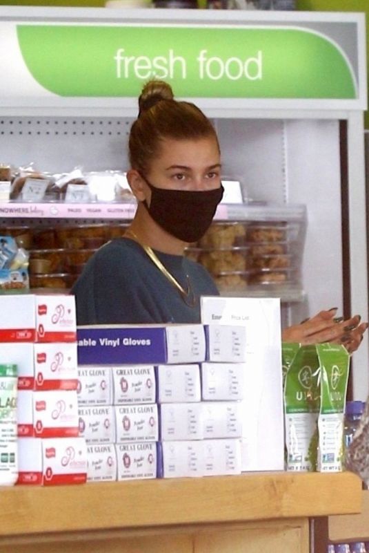 HAILEY BIEBER at Earth Bar in West Hollywood 10/14/2020