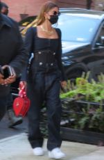 HAILEY BIEBER in Double Denim Leaves Her Apartment in New York 10/15/2020