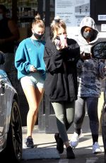 HAILEY BIEBER in Shorts Out for Fresh Juice in Los Angeles 10/14/2020