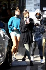 HAILEY BIEBER in Shorts Out for Fresh Juice in Los Angeles 10/14/2020