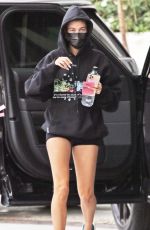 HAILEY BIEBER in Shorts Out in Los Angeles 10/09/2020
