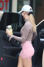 HAILEY BIEBER in Tights Out and About in West Hollywood 10/21/2020